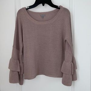 Mauve bell sleeve sweater